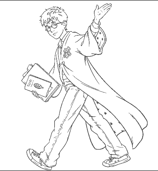 Coloring page: Harry Potter (Movies) #69566 - Printable coloring pages