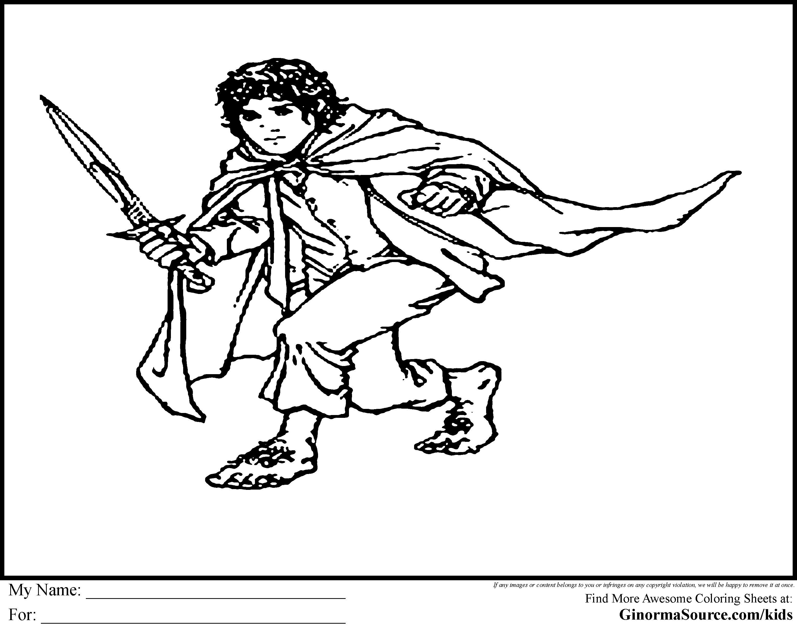 Coloring page: Hobbit (Movies) #70938 - Free Printable Coloring Pages