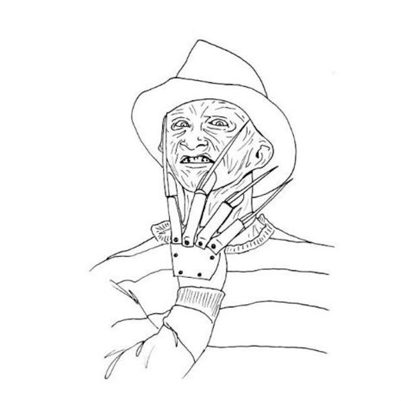 horror movie coloring pages for adults