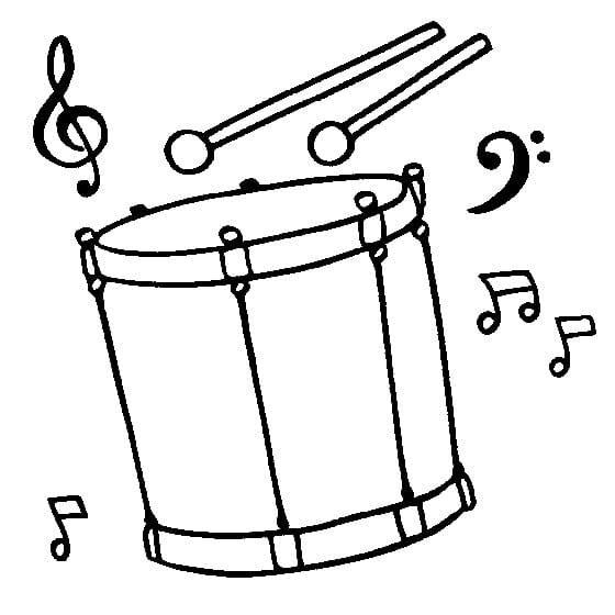 Free printable Drum coloring page #209565 from Music collection