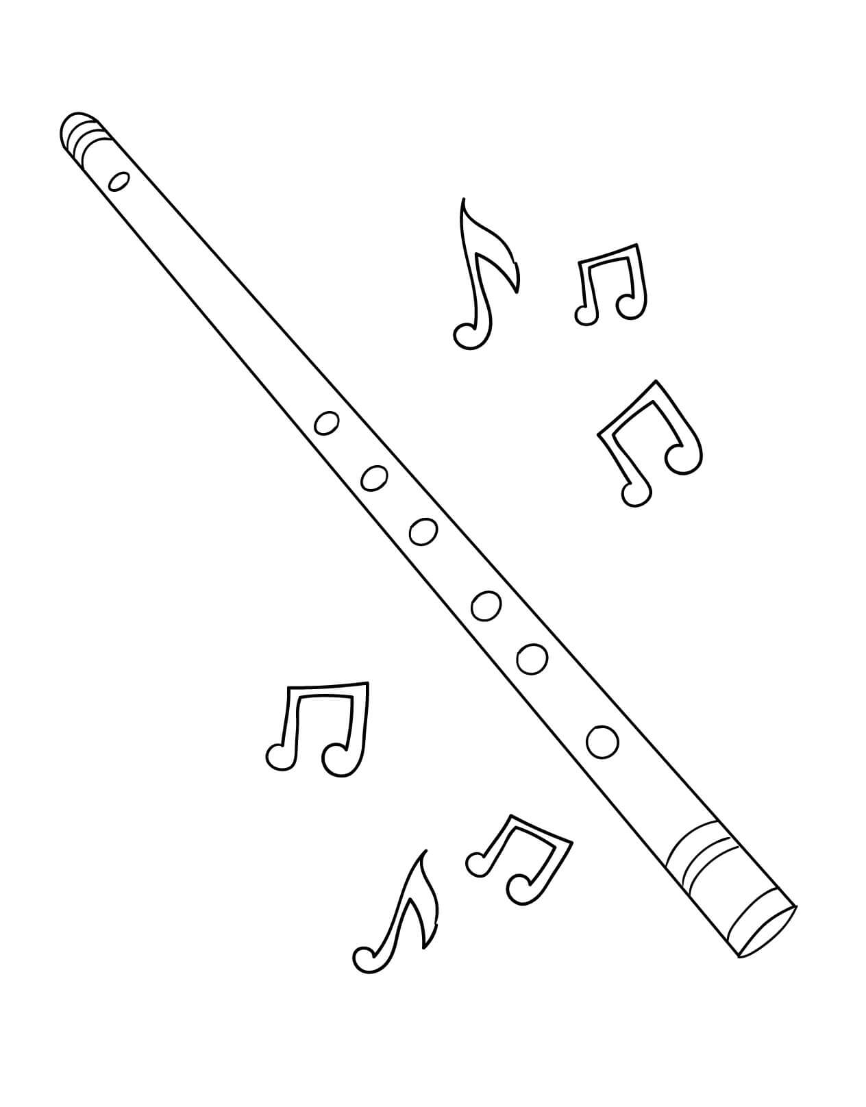 Free printable Flute coloring page #173471 from Music collection Free printable Flute coloring page #173471 from Music collection