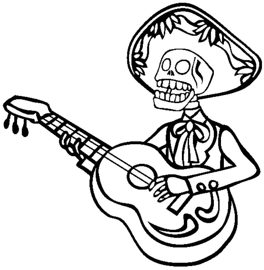 Coloring page: Guitar (Music) #173125 - Free Printable Coloring Pages