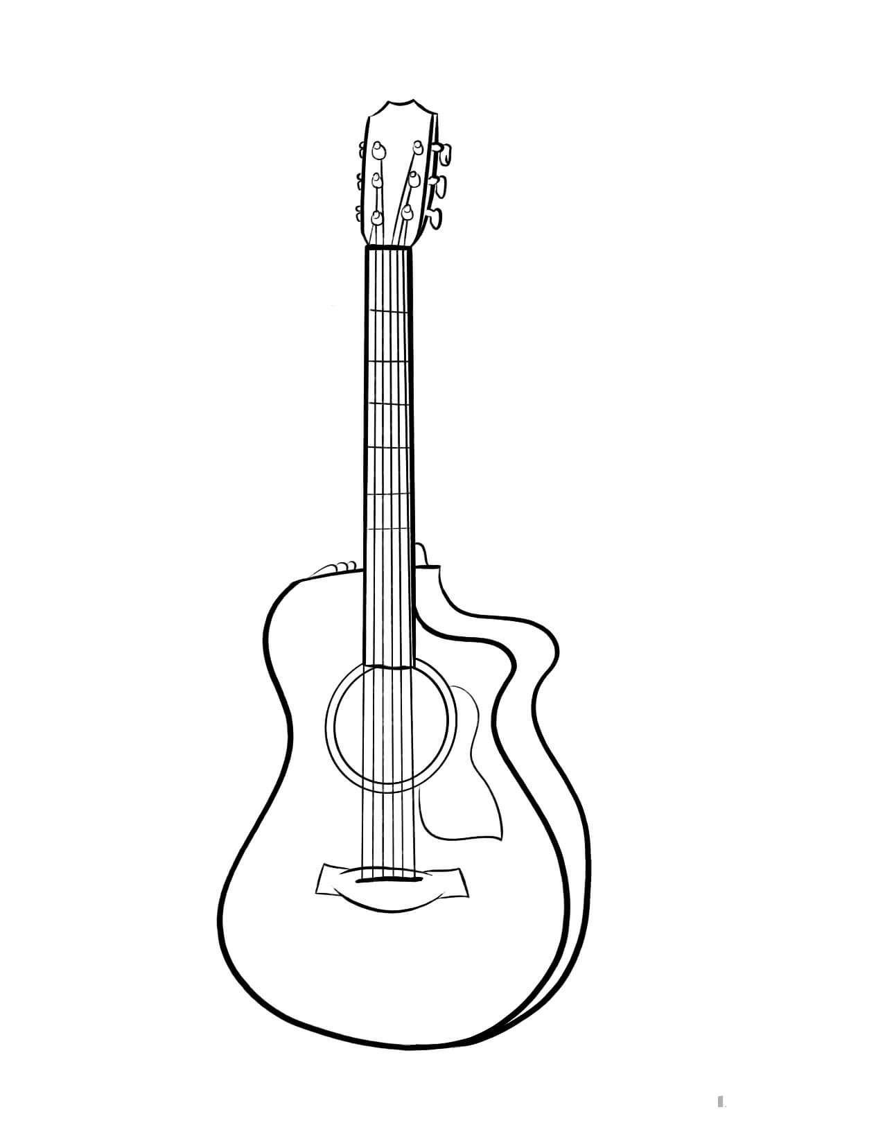 Free printable Guitar coloring page #173194 from Music collection Free printable Guitar coloring page #173194 from Music collection