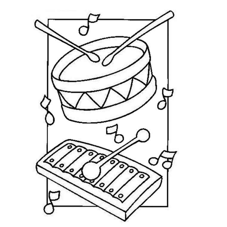 Free printable Musical instruments coloring page #167117 from Music collection