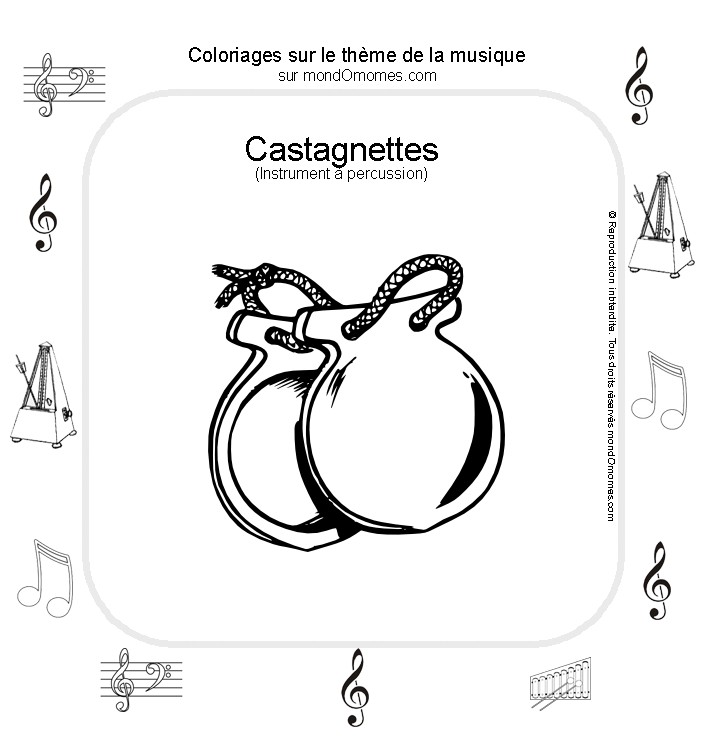 Free printable Musical instruments coloring page #167184 from Music collection