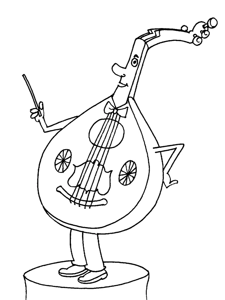 Free printable Musical instruments coloring page #167304 from Music collection Free printable Musical instruments coloring page #167304 from Music collection