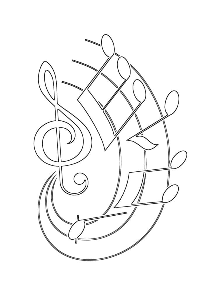 Coloring page: Musical Notes (Music) #176892 - Free Printable Coloring Pages