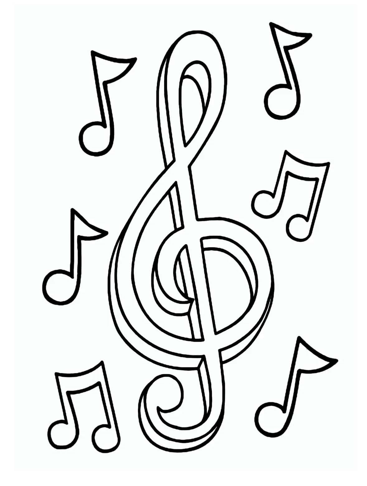 Free printable Musical Notes coloring page #218756 from Music collection Free printable Musical Notes coloring page #218756 from Music collection