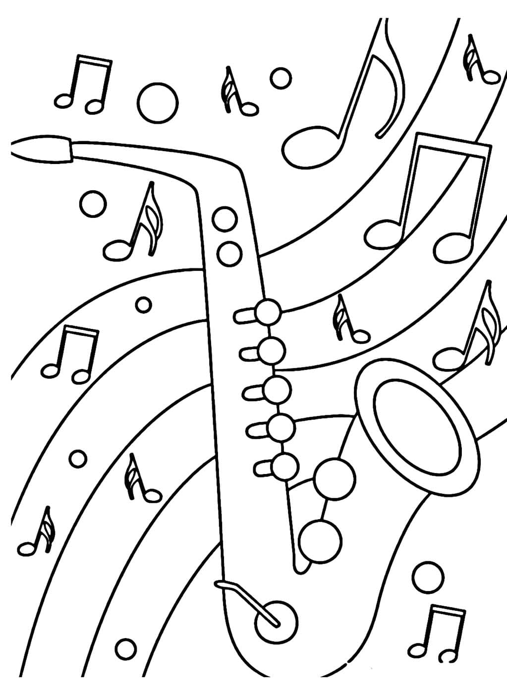 Free printable Musical Notes coloring page #218762 from Music collection