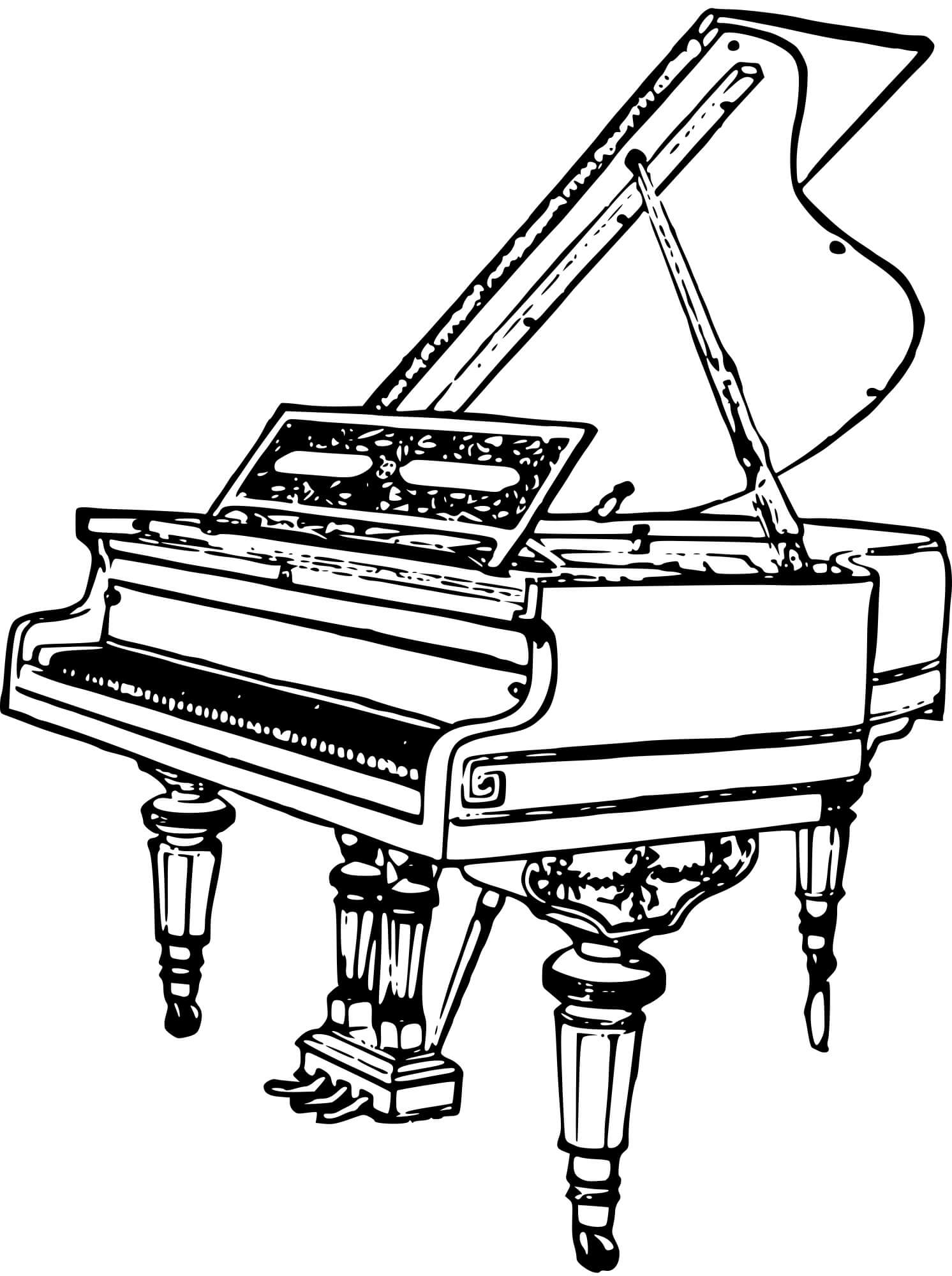 Coloring page: Piano (Music) #173484 - Free Printable Coloring Pages
