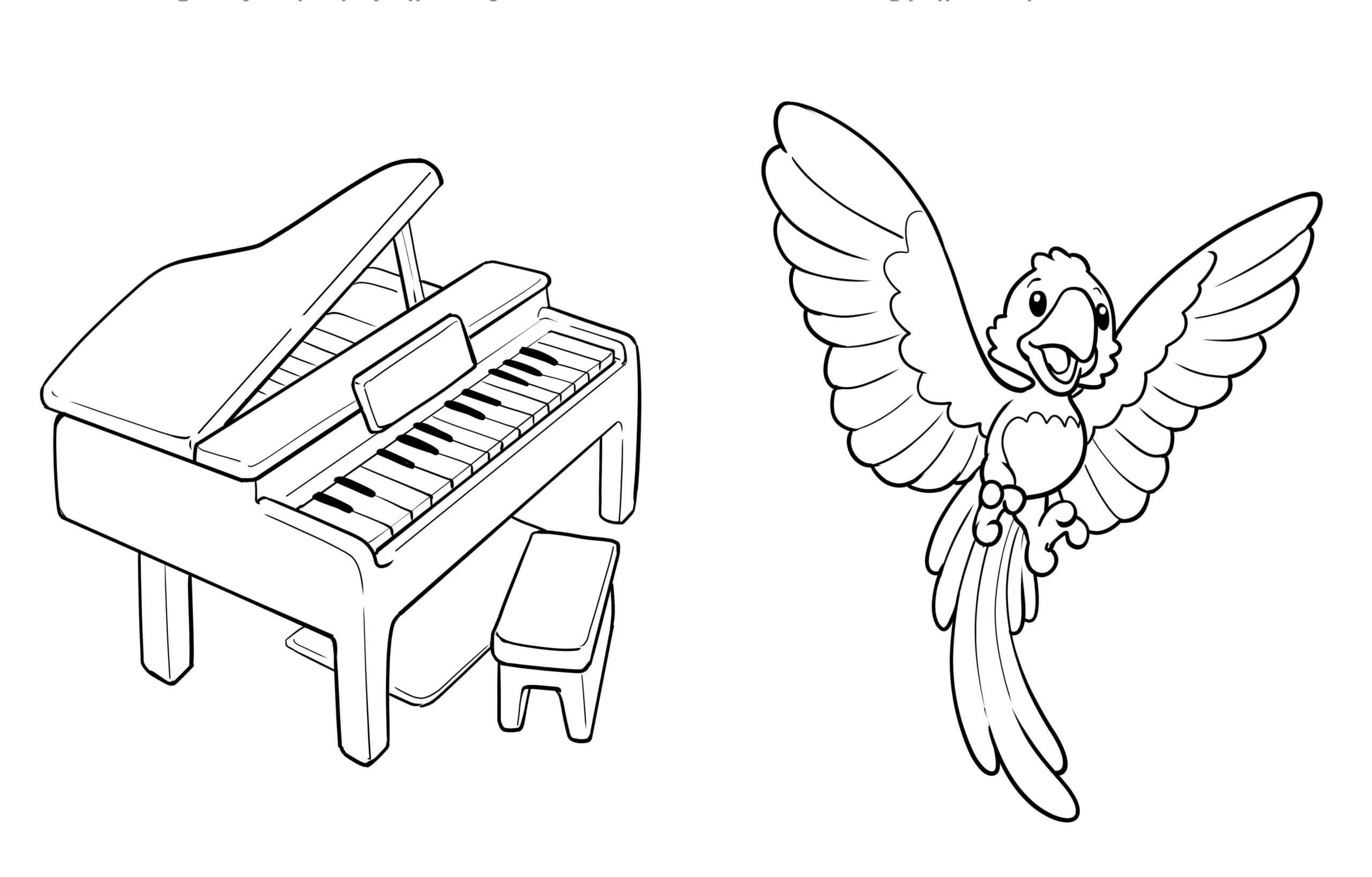 Coloring page: Piano (Music) #173488 - Free Printable Coloring Pages