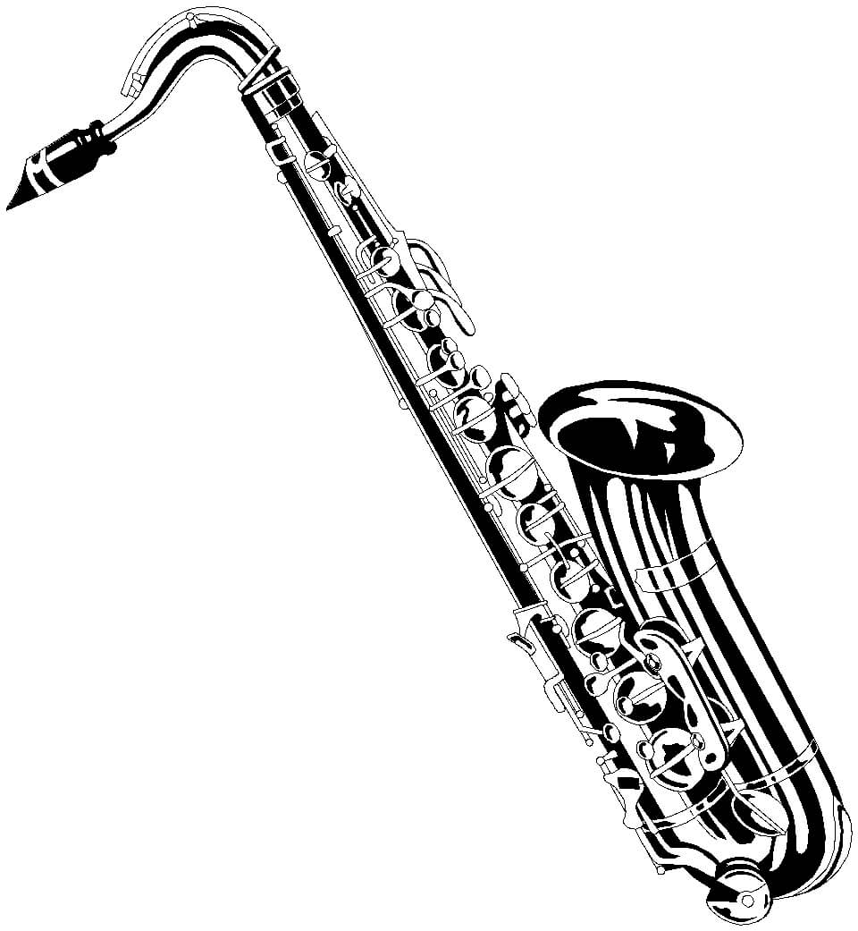 Free printable Saxophone coloring page #173370 from Music collection