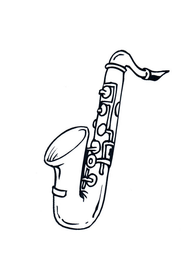 Coloring page: Saxophone (Music) #173371 - Free Printable Coloring Pages