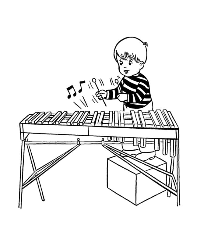 Free printable Xylophone coloring page #200981 from Music collection