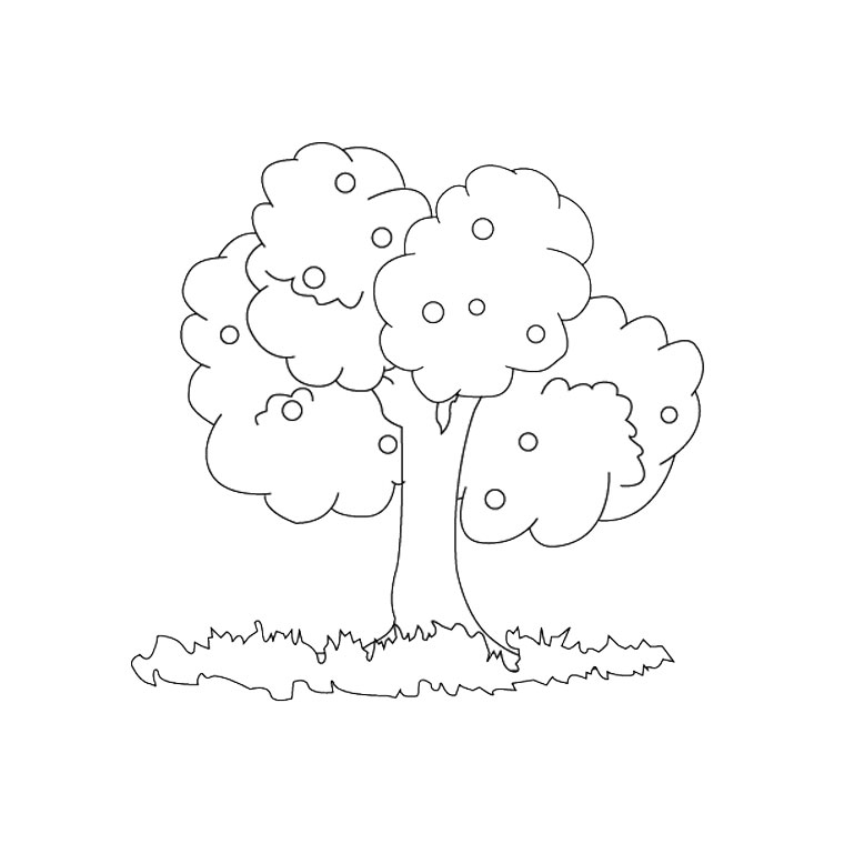 Free printable Apple tree coloring page #163576 from Nature and Seasons collection