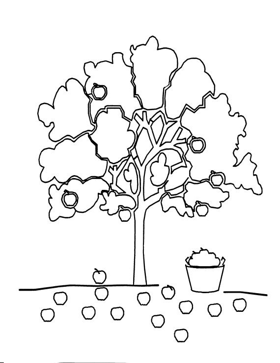 Free printable Apple tree coloring page #163752 from Nature and Seasons collection Free printable Apple tree coloring page #163752 from Nature and Seasons collection