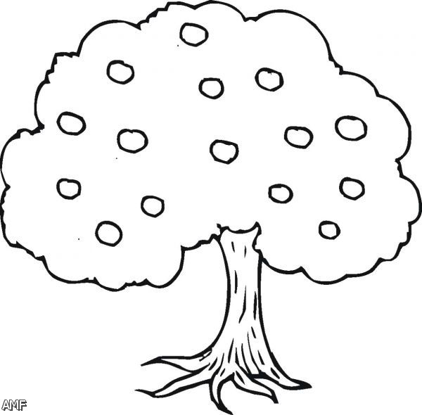 Free printable Apple tree coloring page #163758 from Nature and Seasons collection