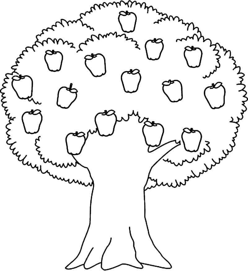 Free printable Apple tree coloring page #174084 from Nature and Seasons collection Free printable Apple tree coloring page #174084 from Nature and Seasons collection