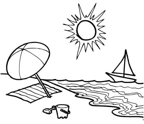 Coloring page: Beach (Nature and Seasons) #158973 - Free Printable Coloring Pages
