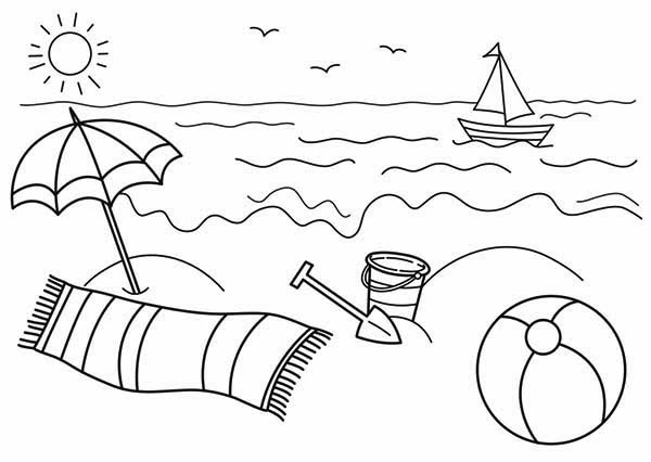 Coloring page: Beach (Nature and Seasons) #159019 - Free Printable Coloring Pages