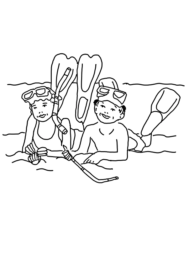 Free printable Beach coloring page #159164 from Nature and Seasons collection
