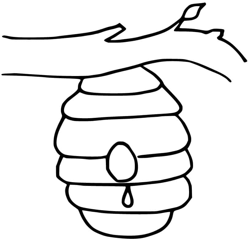 Free printable Beehive coloring page #221615 from Nature and Seasons collection
