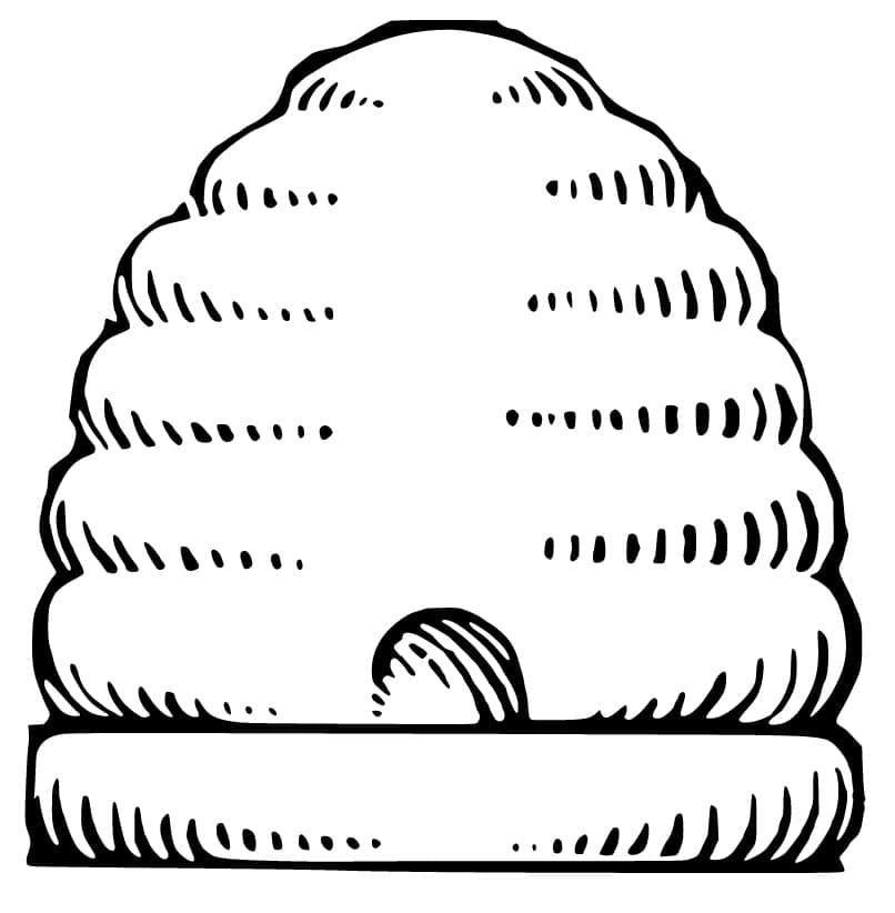 Free printable Beehive coloring page #221617 from Nature and Seasons collection