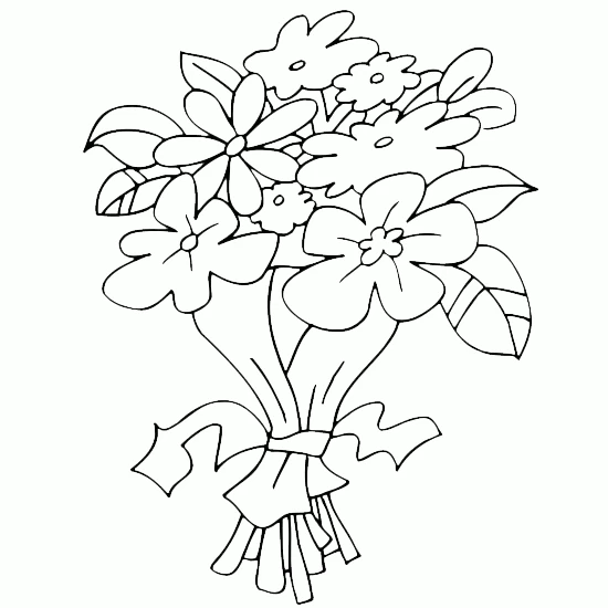 Coloring page: Bouquet of flowers (Nature and Seasons) #160807 - Free Printable Coloring Pages