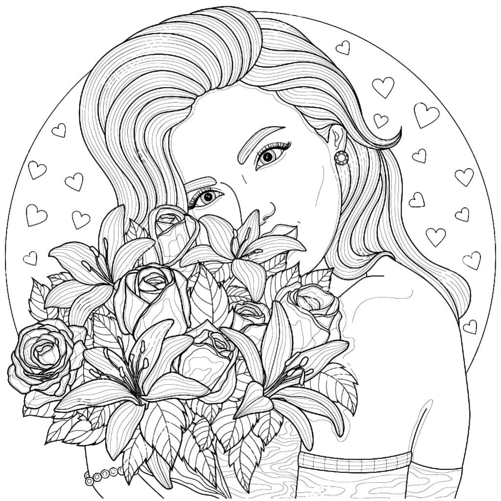 Free printable Bouquet of flowers coloring page #195634 from Nature and Seasons collection