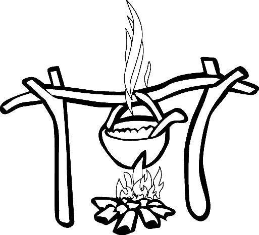 Free printable Campfire coloring page #156783 from Nature and Seasons collection