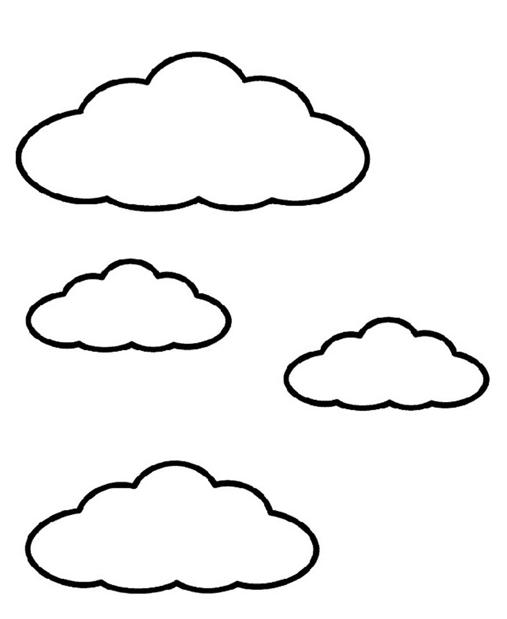 Free printable Cloud coloring page #157324 from Nature and Seasons collection