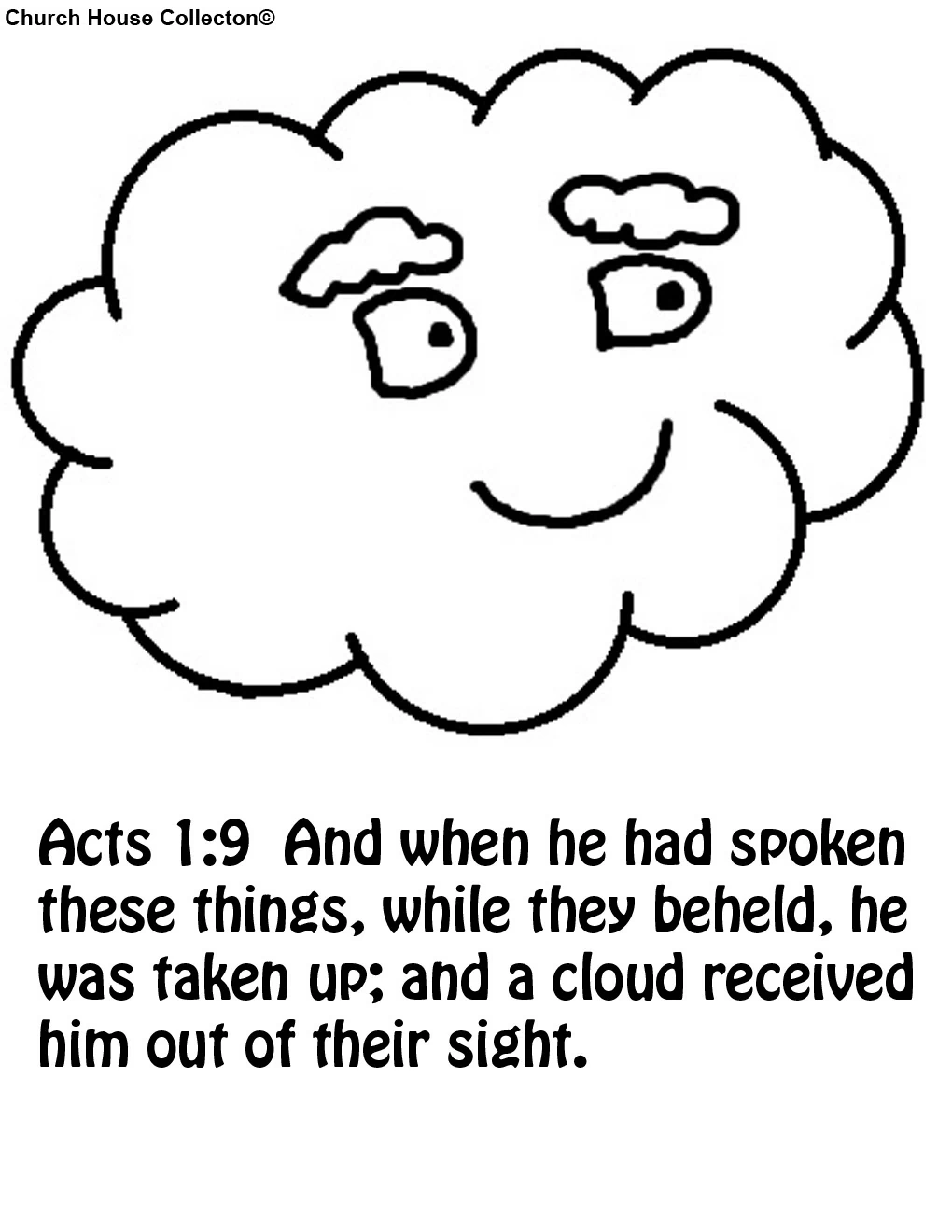 Free printable Cloud coloring page #157401 from Nature and Seasons collection