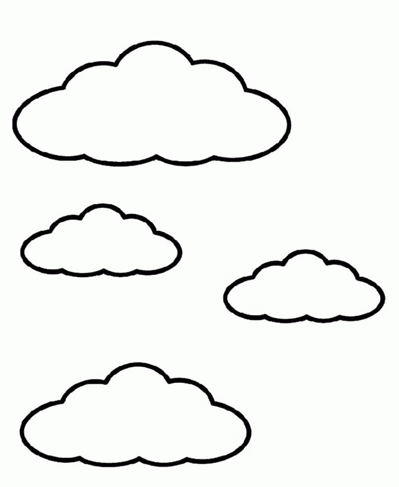 Free printable Cloud coloring page #206326 from Nature and Seasons collection