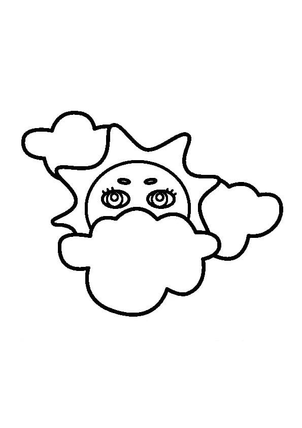 Free printable Cloud coloring page #206355 from Nature and Seasons collection
