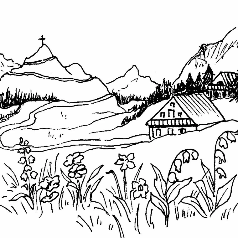 Free printable Countryside coloring page #165463 from Nature and Seasons collection