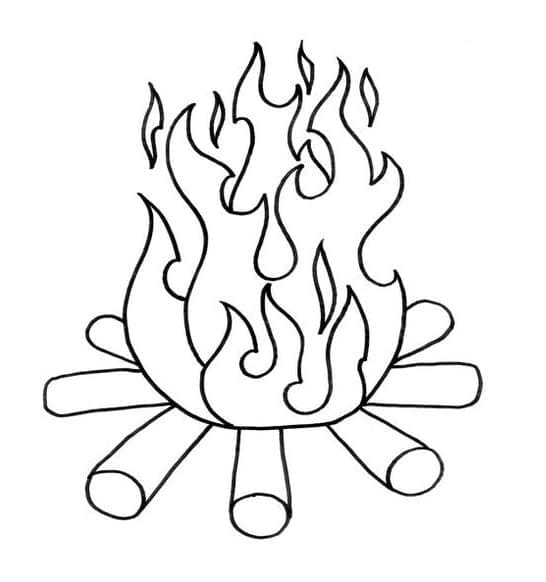 Coloring page: Fire (Nature and Seasons) #188334 - Free Printable Coloring Pages