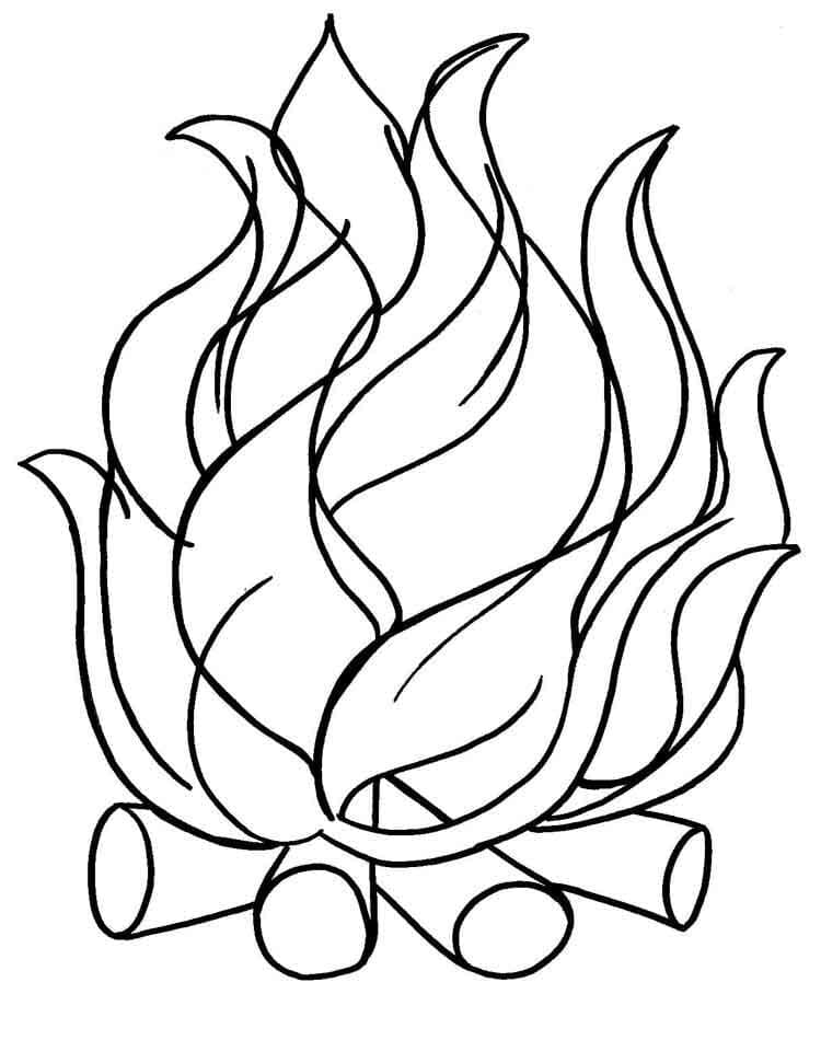 Free printable Fire coloring page #188337 from Nature and Seasons collection