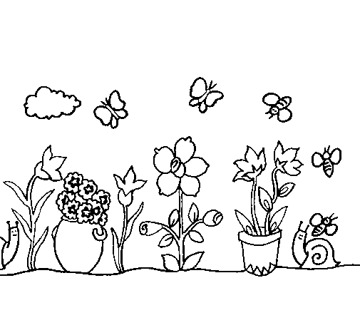 Free printable Garden coloring page #166332 from Nature and Seasons collection Free printable Garden coloring page #166332 from Nature and Seasons collection