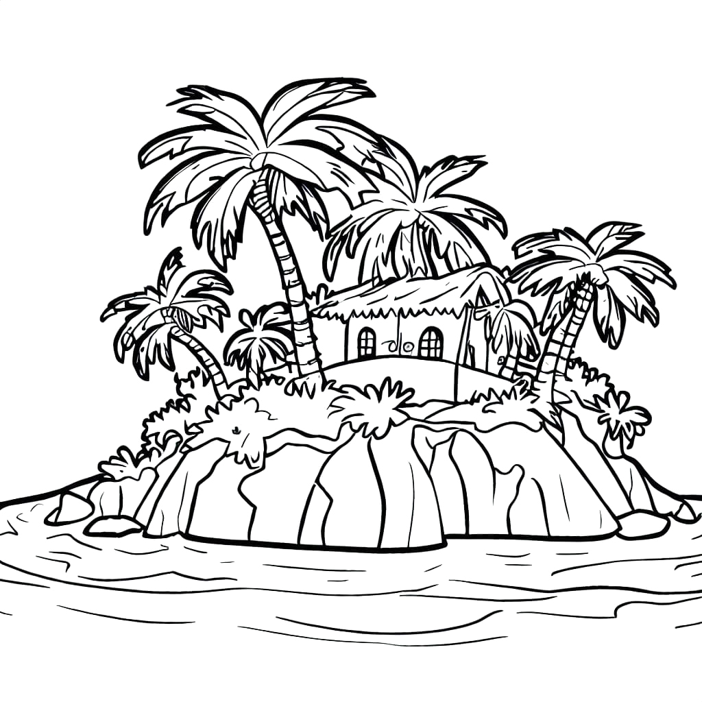 Coloring page: Island (Nature and Seasons) #200995 - Free Printable Coloring Pages