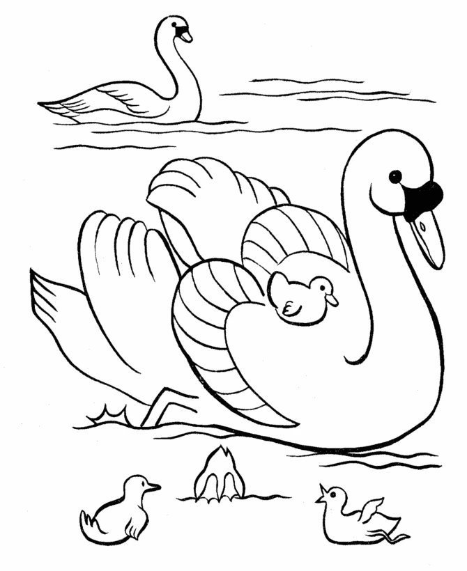 Coloring page: Lake (Nature and Seasons) #166089 - Free Printable Coloring Pages