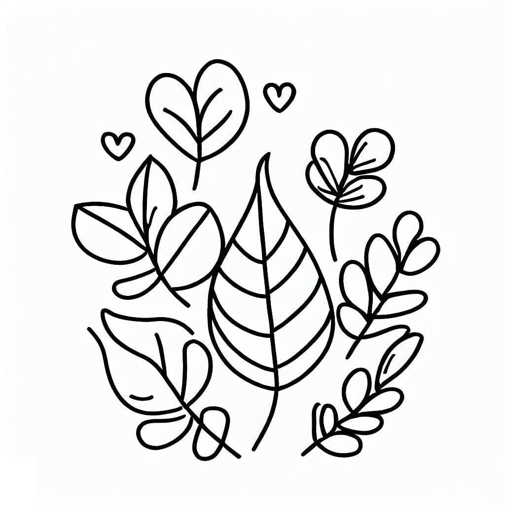 Free printable Leaf coloring page #191815 from Nature and Seasons collection