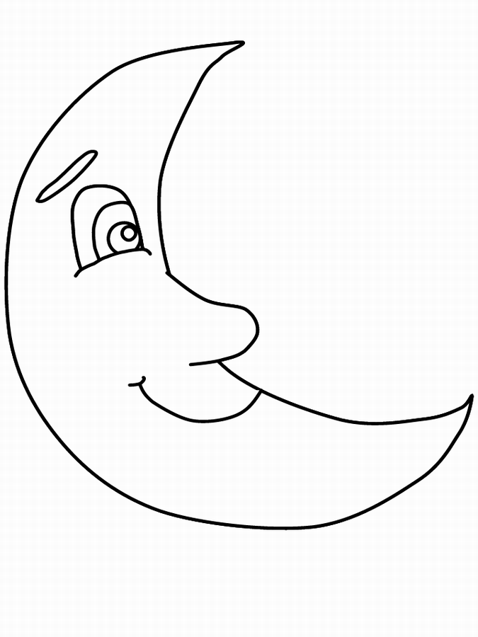 Free printable Moon Crescent coloring page #162679 from Nature and Seasons collection