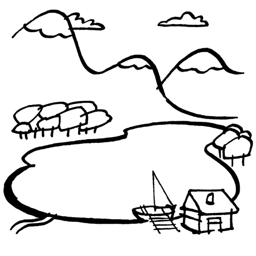 Free printable Mountain coloring page #156482 from Nature and Seasons collection