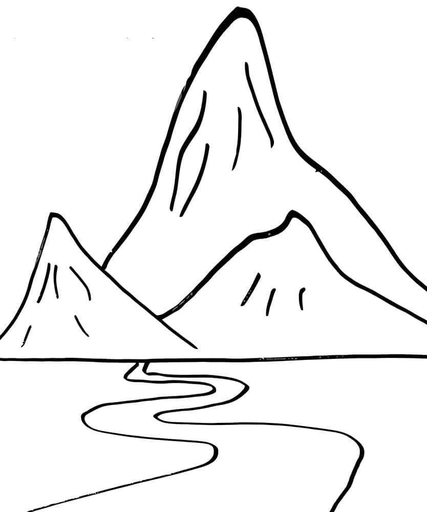 Free printable Mountain coloring page #201842 from Nature and Seasons collection Free printable Mountain coloring page #201842 from Nature and Seasons collection