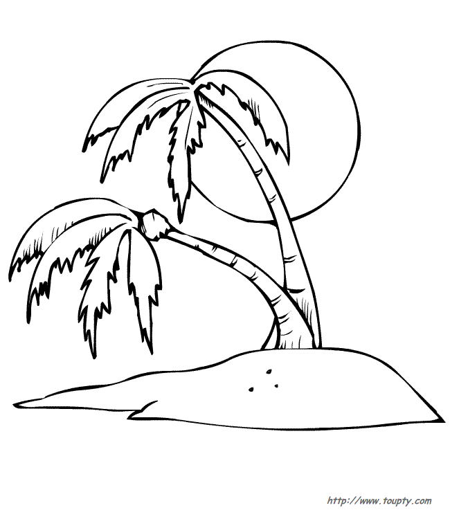 Coloring page: Palm tree (Nature and Seasons) #161182 - Free Printable Coloring Pages