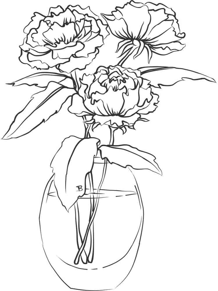 Free printable Peony coloring page #176429 from Nature and Seasons collection Free printable Peony coloring page #176429 from Nature and Seasons collection