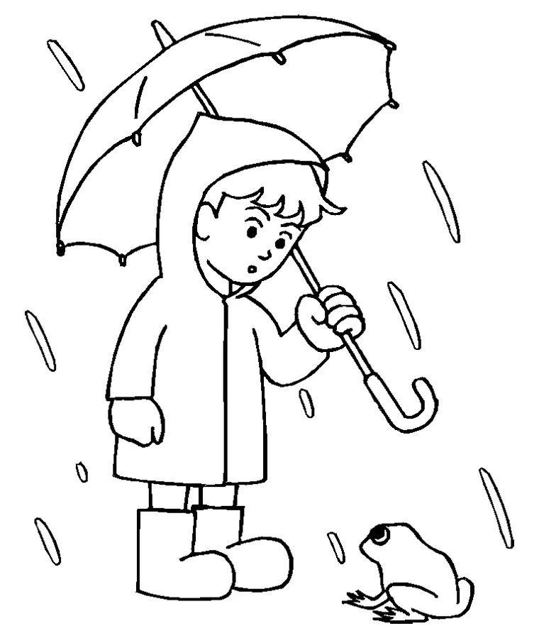 Free printable Rain coloring page #158263 from Nature and Seasons collection