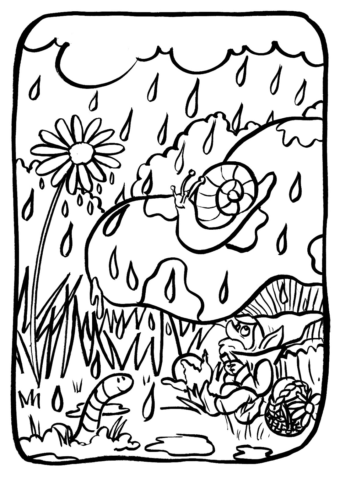 Coloring page: Rain (Nature and Seasons) #158287 - Free Printable Coloring Pages
