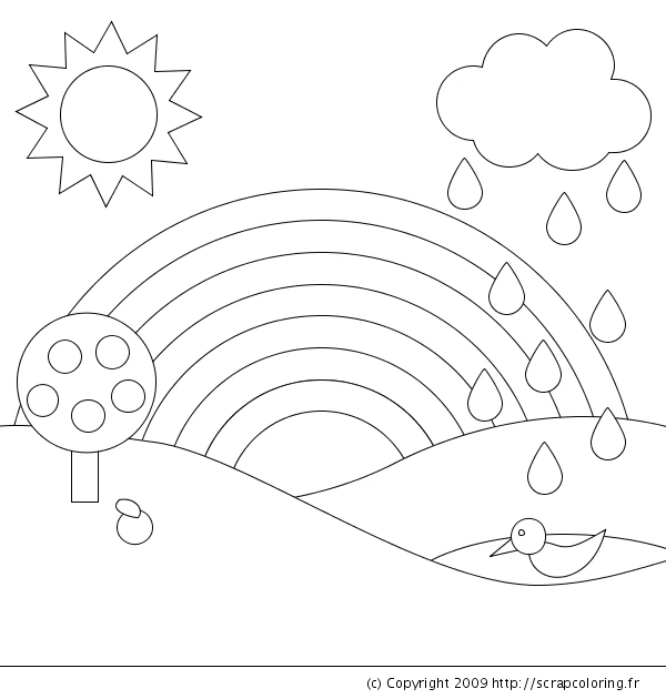Free printable Rainbow coloring page #155268 from Nature and Seasons collection Free printable Rainbow coloring page #155268 from Nature and Seasons collection