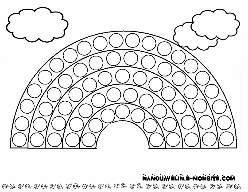 Free printable Rainbow coloring page #155276 from Nature and Seasons collection